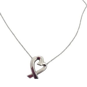 Tiffany & Co Elsa Paloma Picasso Loving Heart Necklace Sterling Silver